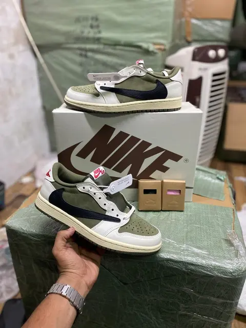 Travis Scott x Air Jordan 1 Low OG SP Medium Olive UA QUALITY