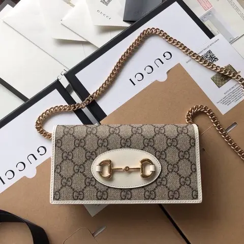 Gucci 71 Horsebit 1955 ChainWallet Crossbody With OriginalBox DustCover Premium