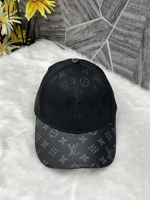 Louis Vuitton Exibit All Black MonoGram Premium Unisex Cap (With Safety Box)