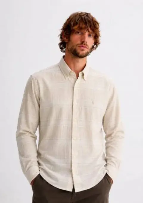 Ralph LAUREN P-OLO IMPORTED STORE ARTICLE SHIRT LIGHT CREAM COLOUR
