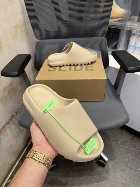 Adidas Yeezy Slide Pure Light Brown UA Quality With Tag Butter Papar Og Box.