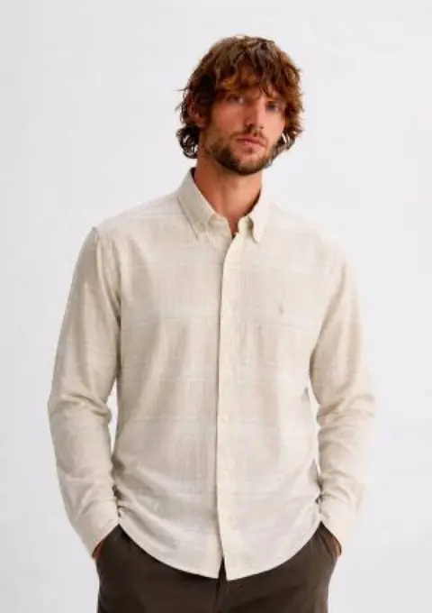 Ralph L-AUREN P-OLO IMPORTED STORE ARTICLE SHIRT LIGHT CREAM COLOUR