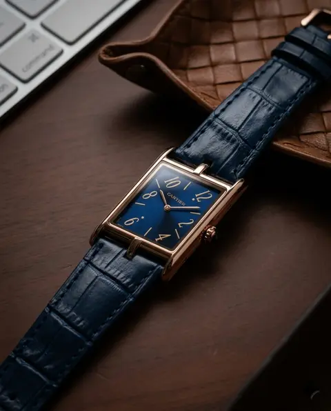 Cartier Tank Asymtrique Blue Copper Blue