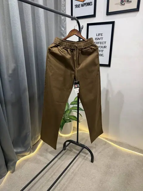 Zarra Summer imported linen trouser brown