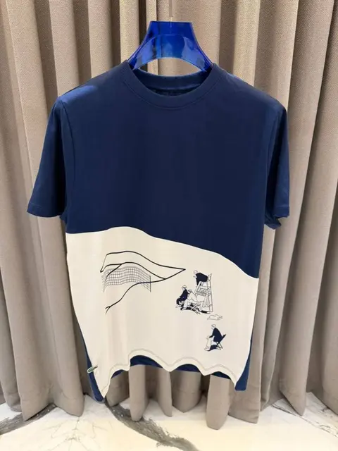 Lacoste Round Neck T-shirt WhiteBlue