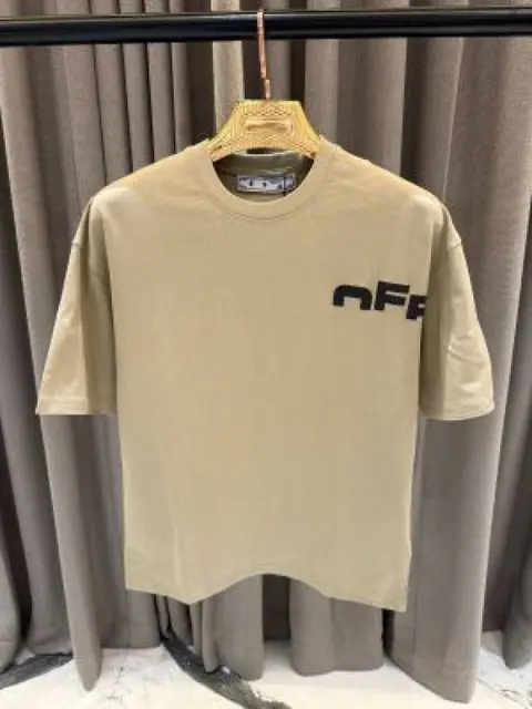 No Return Of white Round Neck T-shirt Coffee