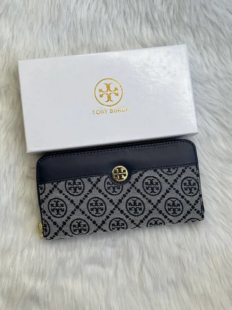 Tori Burch 69 Blue Single Zippy Wallet WithOriginalBox