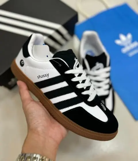 Adidas samba x stussy black white 531
