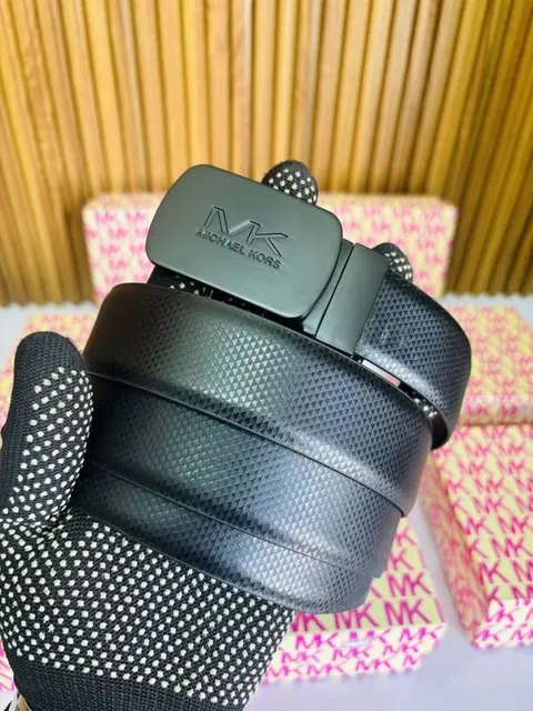 01 MK MICHEAL KORS FULL BLACK PREMIUM QUALITY REVERSIBLE BELT