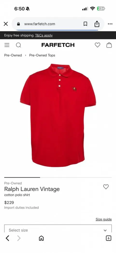 Ralph Lauren Chest Logo Polo T-shirt Red