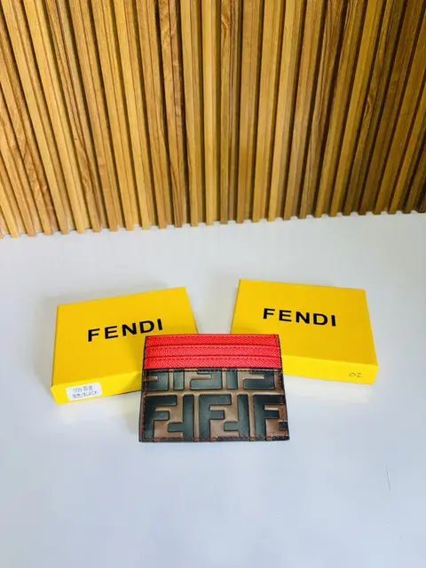 02 FENDY PRINTED PREMIUM QUALITY CARD HOLDER WALLET WITH BOX