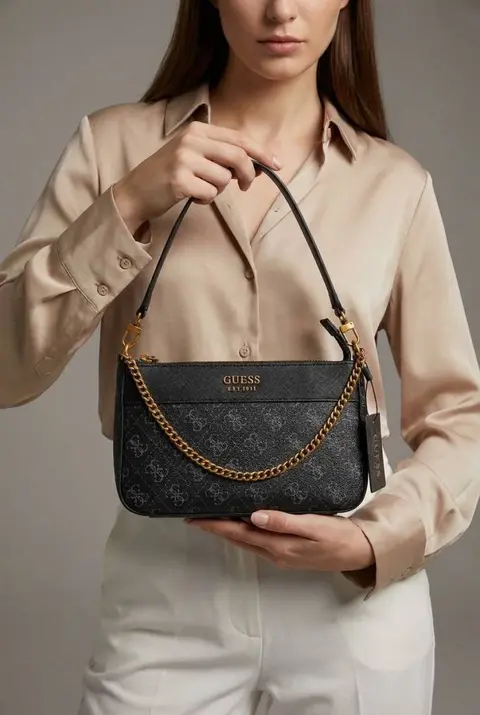 Guess GS6 Katey Black Shoulder Bag With Original Box & Dust Cover