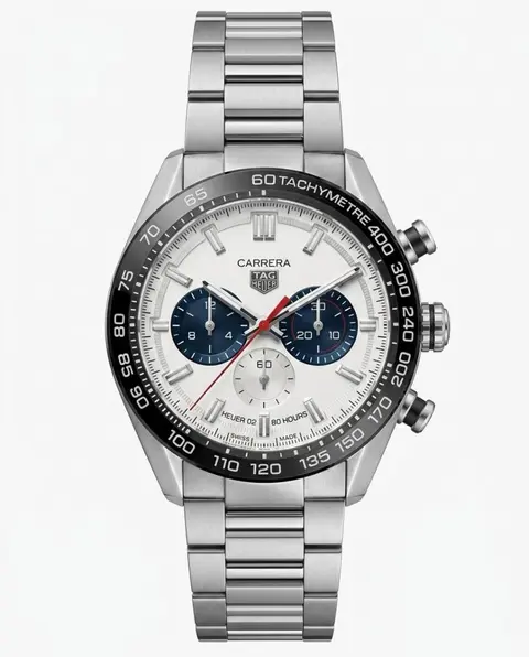 Tag Heuer Carrera Sport Chronograph 44mm silver white