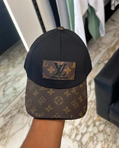 Louis Vuitton Front Logo Black Monogram Premium Unisex Cap (With Safety Box)