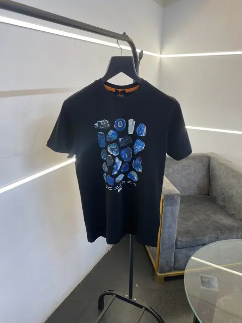 Hugo bos imported round neck tshirt black