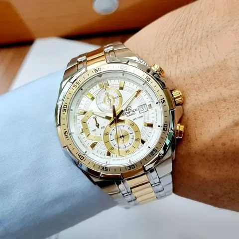 Casio Edifice Efr539 2Ton-Gold-White