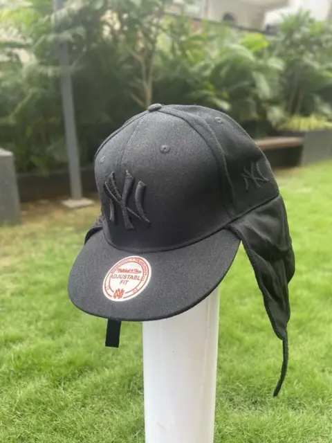 New York Yankees All Black Winter Edition Cap (With Safety box)