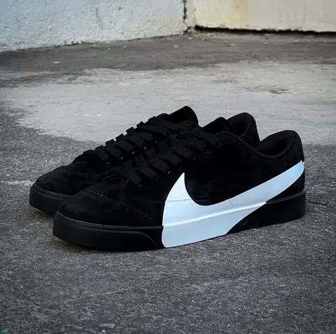 Nike blazer city low black white--