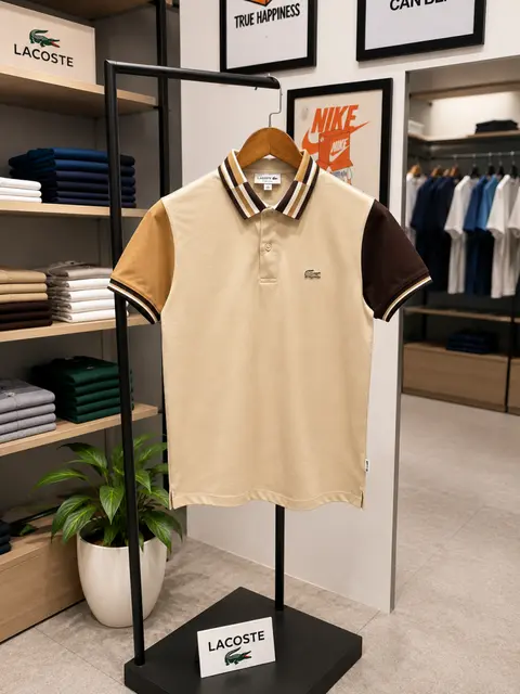Lacoste Box pack imported polo tshirt beige