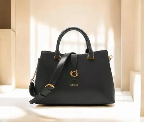 Guess Kuba Satchel Bag With Dust Cover Premium Medium Size