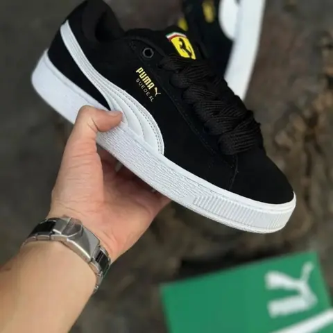 Puma Ferrarii Suede XL Black White