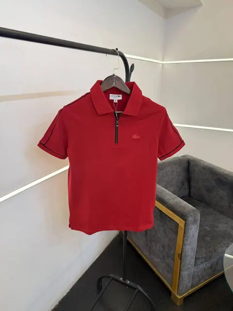 Lacoste imported polo tshirt red