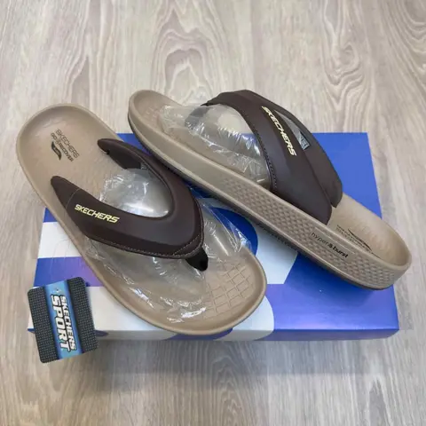Skechers Hyper Burst Go Recover ArchFit Premium Brown Beige Simplex