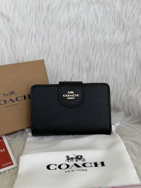 Coach A13 Corner Zip Signature Wallet With Original Box DustCover Tags Card Highend Quality