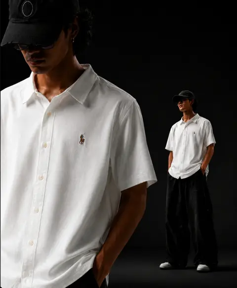 Ralph LAUREN P-OLO IMPORTED STORE ARTICLE SHIRT LINEN FABRIC
