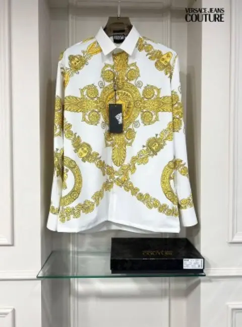 Versace Bandana Design Box Pack Full Sleeves Shirt White Shirts