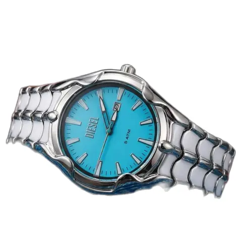 Dieseel Vert Series silver Sky blue - dial close-up