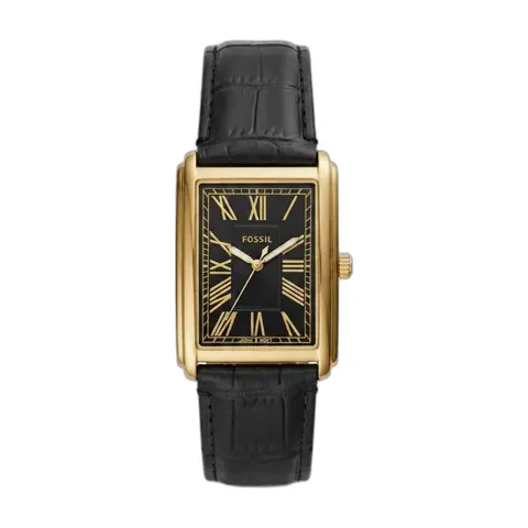 Fossil il Carraway FS6078 Black Gold Dial - front view
