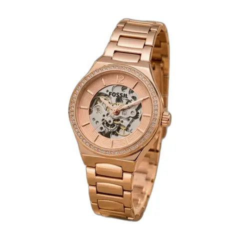 Fossil Eevie Automatic Copper-Pink - front view