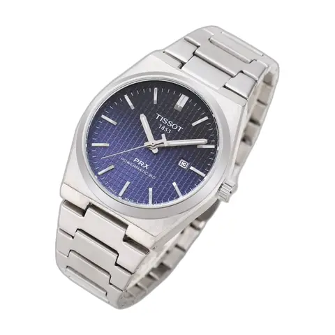 Tissot 1853 Prx Silver-Black & Purple - front view