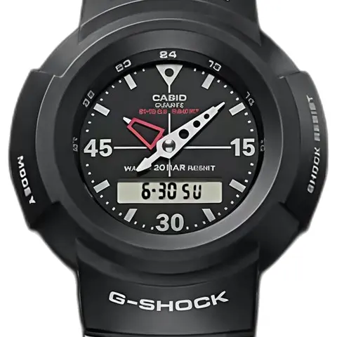 Casio G-Shock AW-500BB-1E - dial close-up