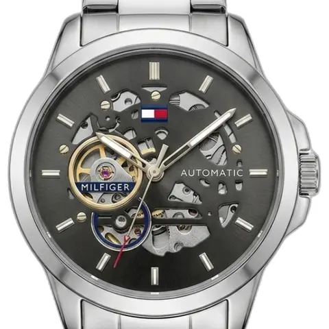 Tommy Hilfige r skeleton automatic - dial close-up