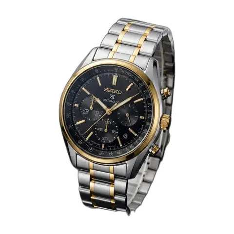 Seiko Prospex Chronograph 2 ton Silver-Black - front view