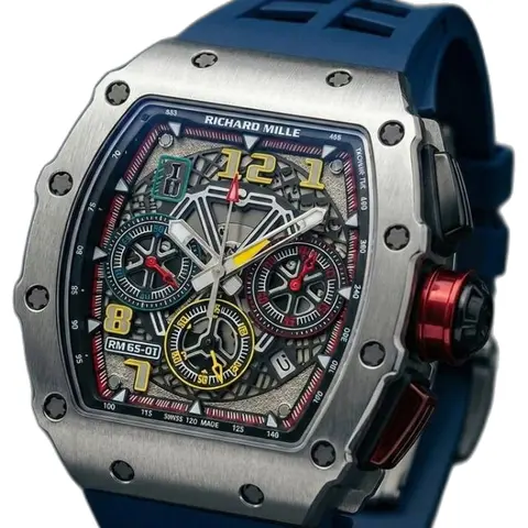 Richard Mille RM 50-03 Tourbillon Blue-Silver - dial close-up