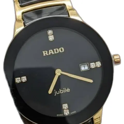 Rado jubli black gold mens - dial close-up