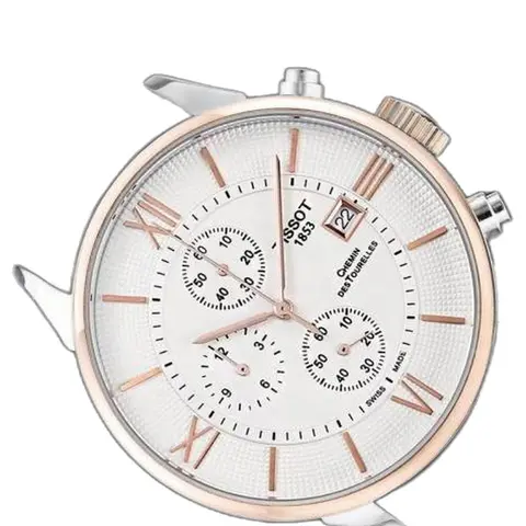 Tissot 1853 Chemin Black-Copper-White - dial close-up