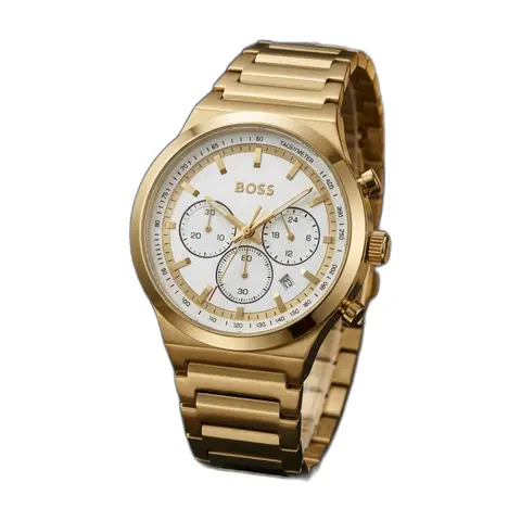 Boss Candor Chronograph Gold-White - front view