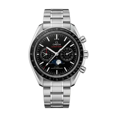 Omeg Speed Master CO Axial Chrono Meter Silver Black Dial - front view