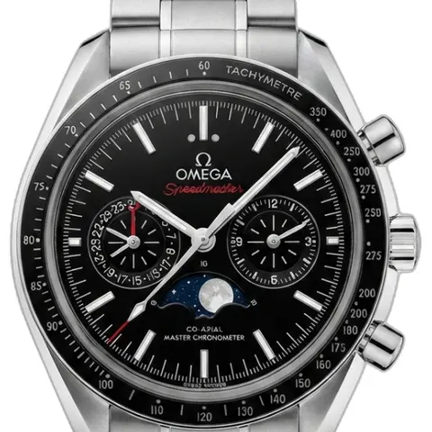 Omeg Speed Master CO Axial Chrono Meter Silver Black Dial - dial close-up