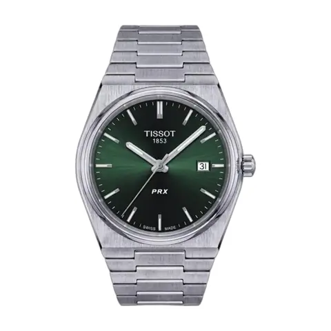 Tissot 1853 PRX Silver Green Dial - front view