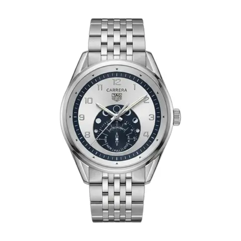 Tag heuee r Carrera Astronomer Silver Black Dial - front view