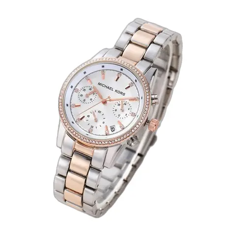 Michael Kors Bryant Chronograph 2Ton-Copper-White - front view