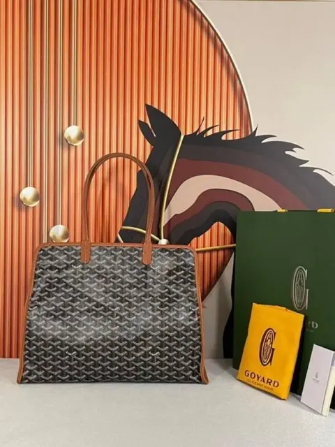 Goyaard Hardy Premium Quality Tote Bag With Extra Pouch & Dust Bag (Brown - 1197)