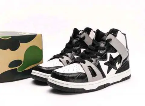 A BathinGahpe Bape Sta 93 Hi Black Light Grey Men S