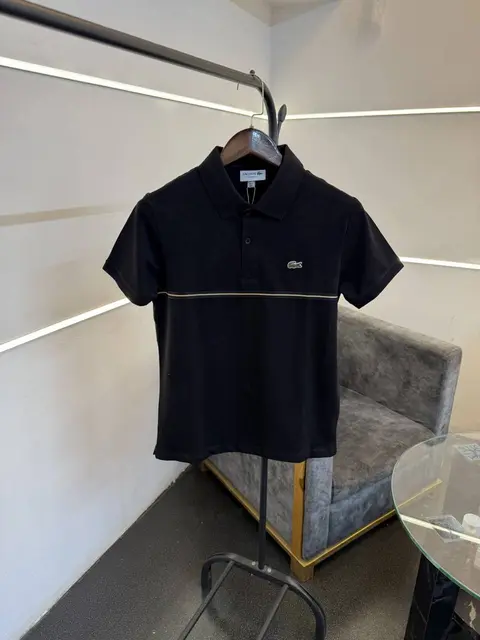 Lacoste imported polo tshirt black