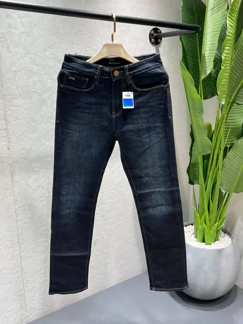 Emporio Arma Blue Shade Comfort fit Premium Imported Stretchable Lycra Fabric Denim with Back pocket Emboss Logo 4586